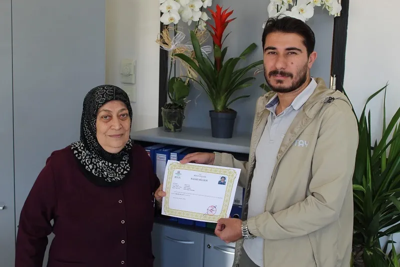 Deprem Bölgesinde Görev Alan  Personellere Başarı Belgesi Verildi