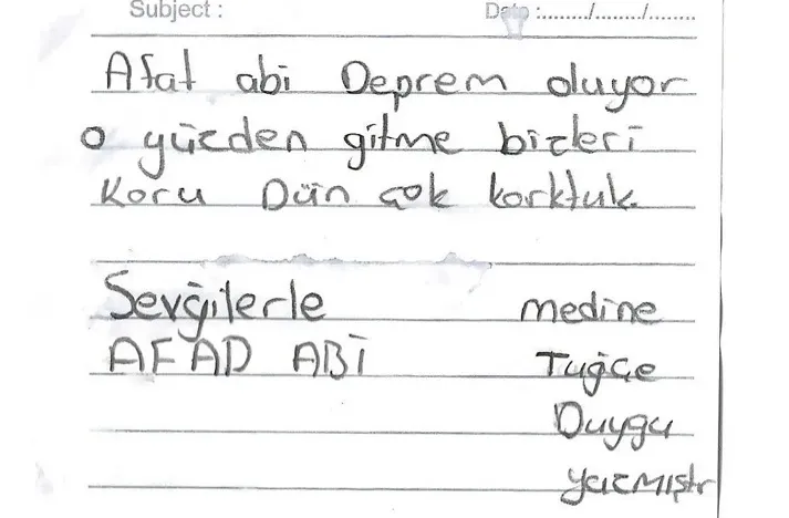 Çocuklardan AFAD