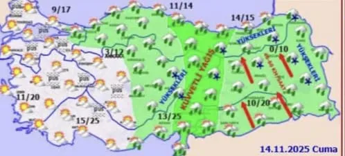 Bitlis’te Soğuk ve Yağışlı Hava Etkili Olacak