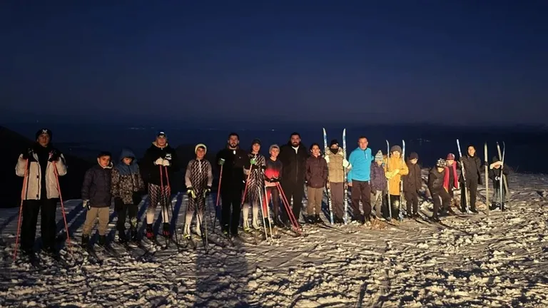 Bitlisli Kayakçılar Nemrut’ta Sezonun  İlk Kar Antrenmanını Yaptı