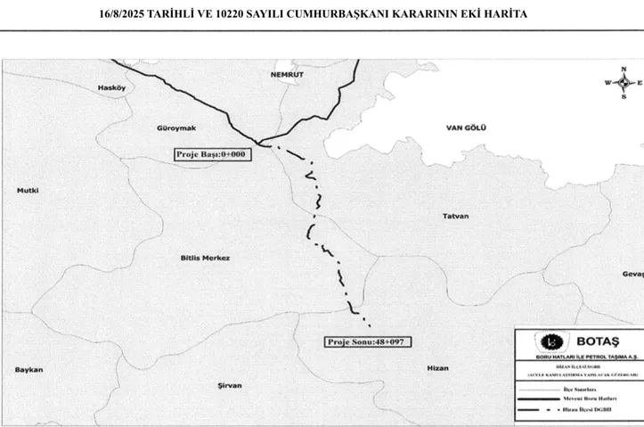 Hizan Doğal Gaz Projesi İçin Acele  Kamulaştırma Kararı Resmî Gazete’de