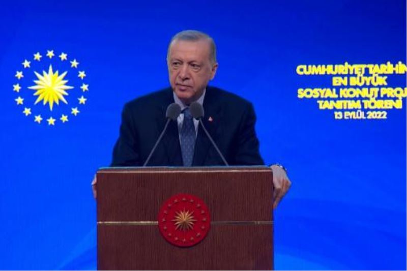 Cumhurbaşkanı Erdoğan, Cumhuriyet tarihinin en büyük sosyal konut projesini açıkladı
